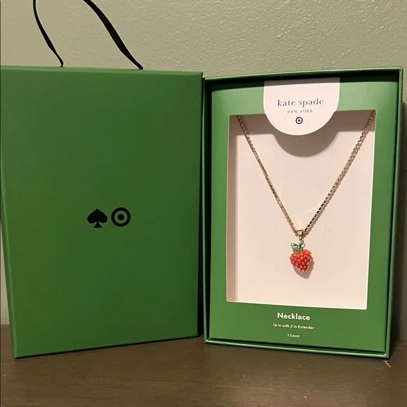 kate spade x Target Strawberry Gold-tone Necklace - Picture 2 of 3